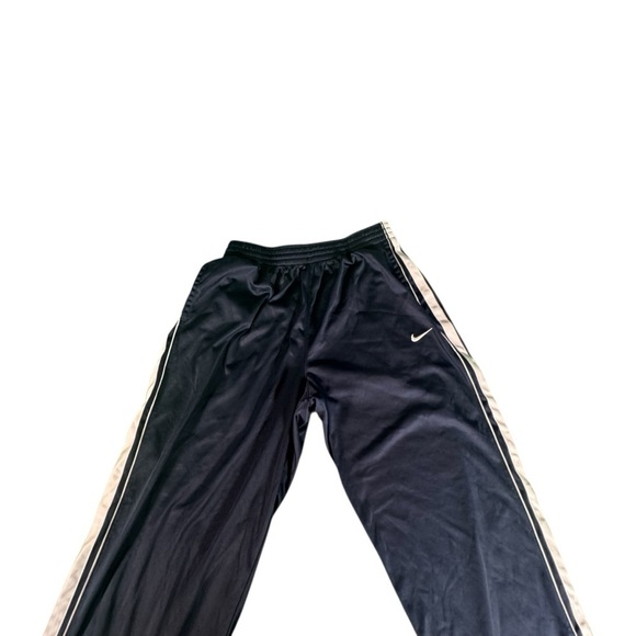 Nike Basketball Pants XXL Blue Track Warm-Up Zip Ankle Logo Striped Swoosh VTG - Picture 4 of 12